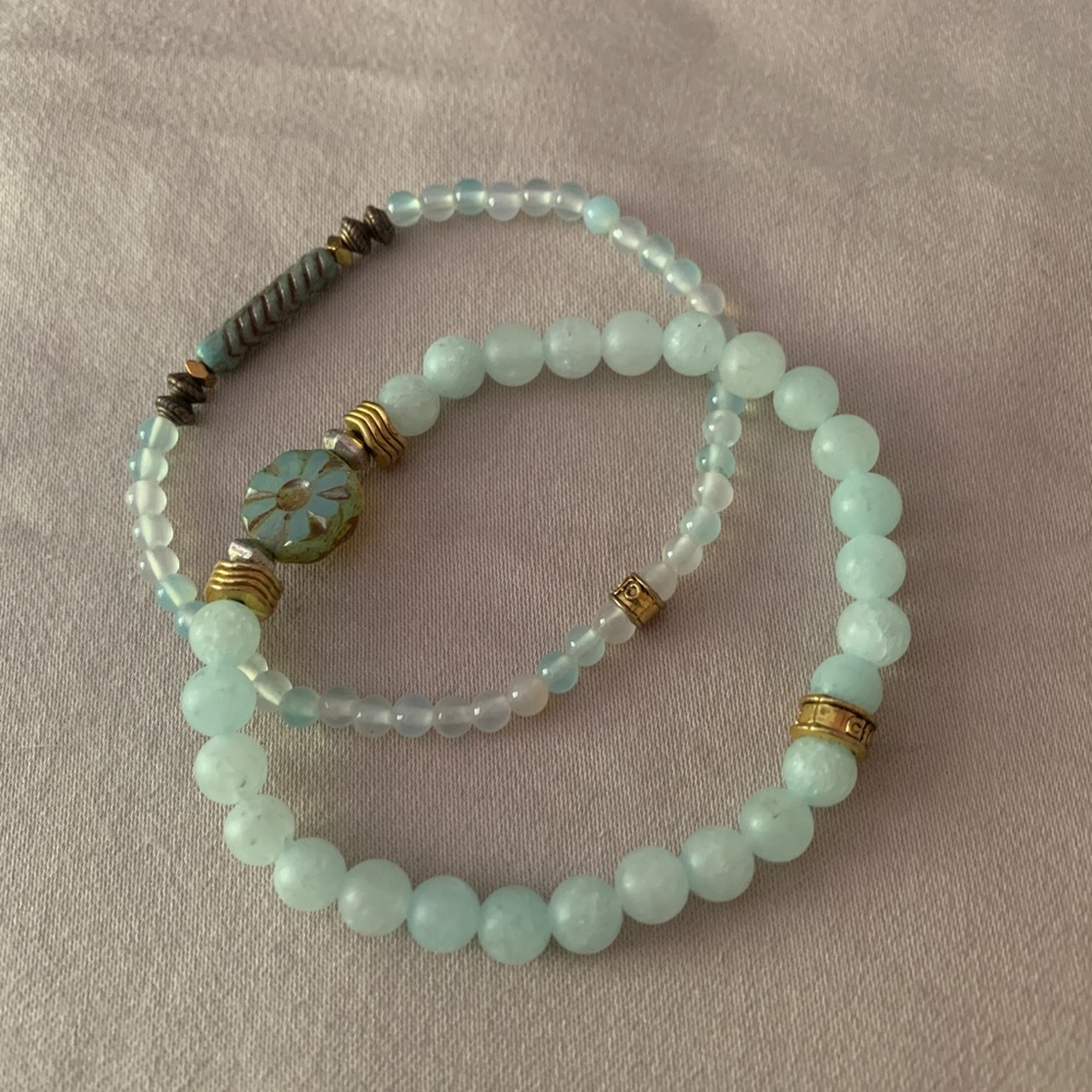 Light blue bracelet pair